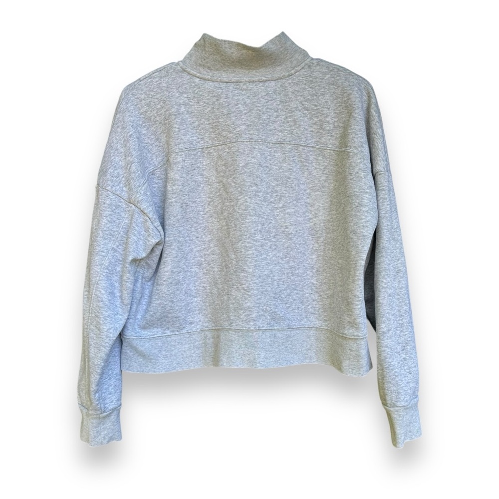 Fabletics Gray Quarter Zip Cropped Sweatshirt M - image 5